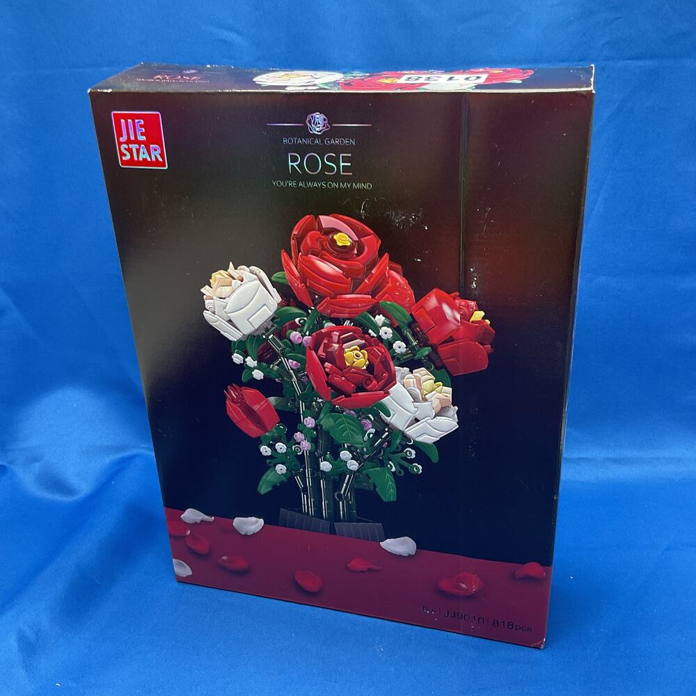 JIE STAR Botanical Garden Roses Bouquet Building Set 818 pc NEW SEALED BOX